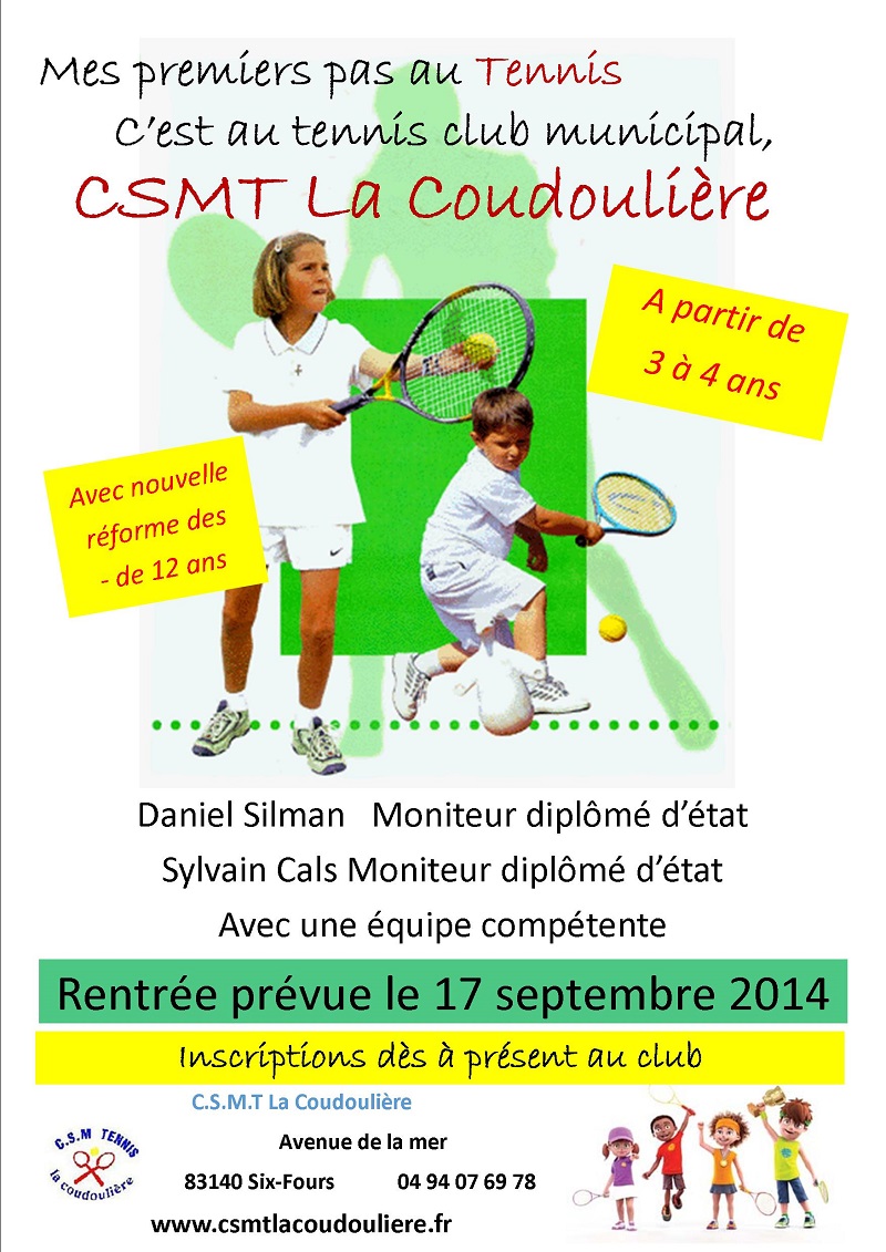 Affiche ecole de tennis2015