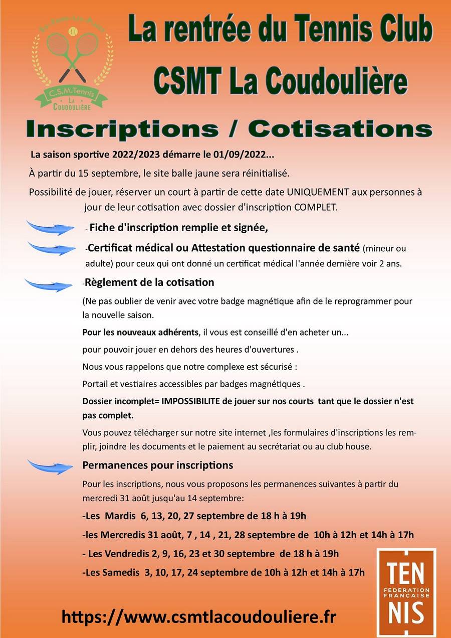 Affiche rentree cotisations 2023