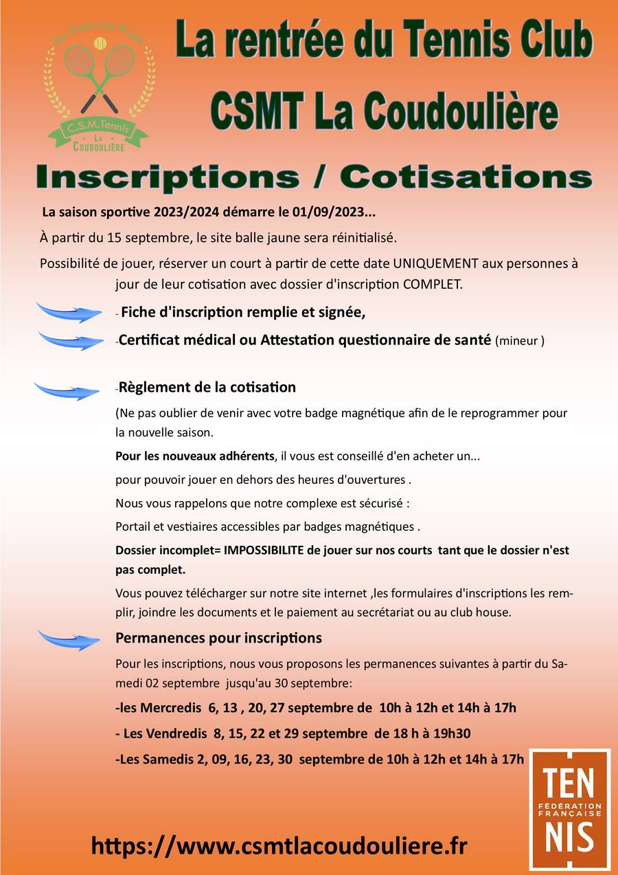 Affiche rentree cotisations 2023