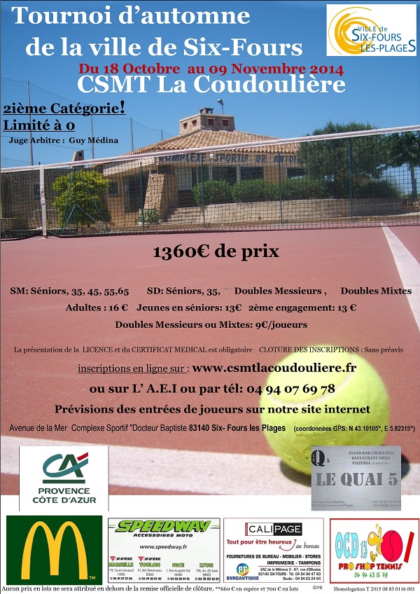 Affiche tournoi automne 2014