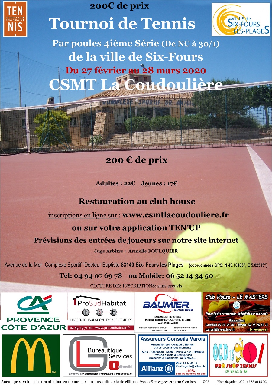 Affiche tournoi par poule 2021