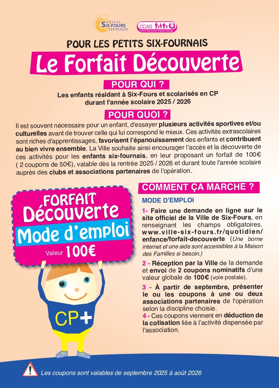 coupon decouverte six fours